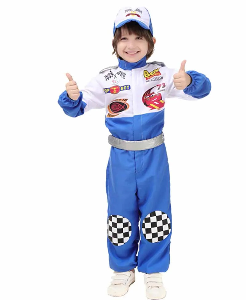 Racecar Driver Costume Kids Lightening Cars