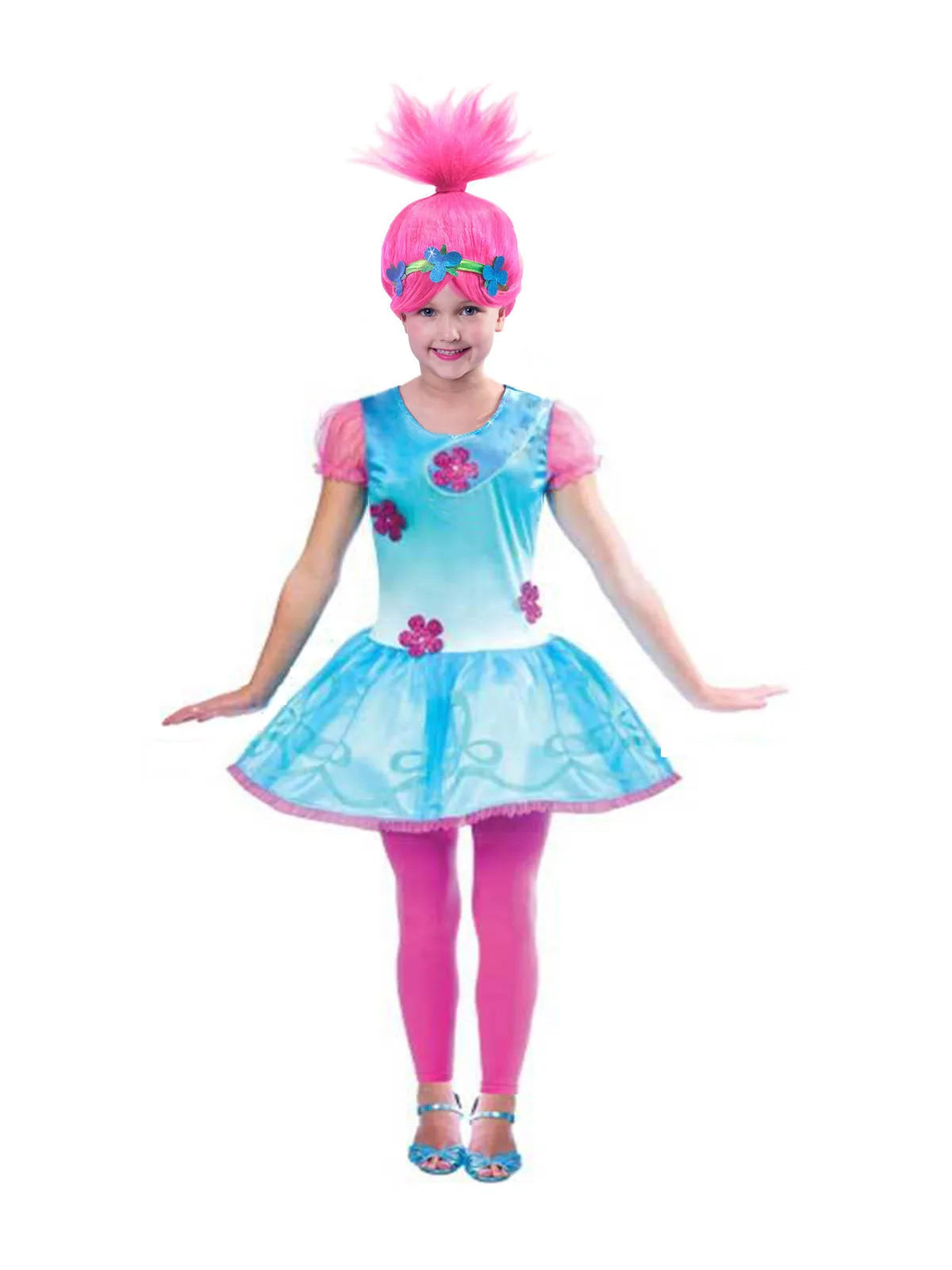 Trolls Poppy Costume with Doll Kids