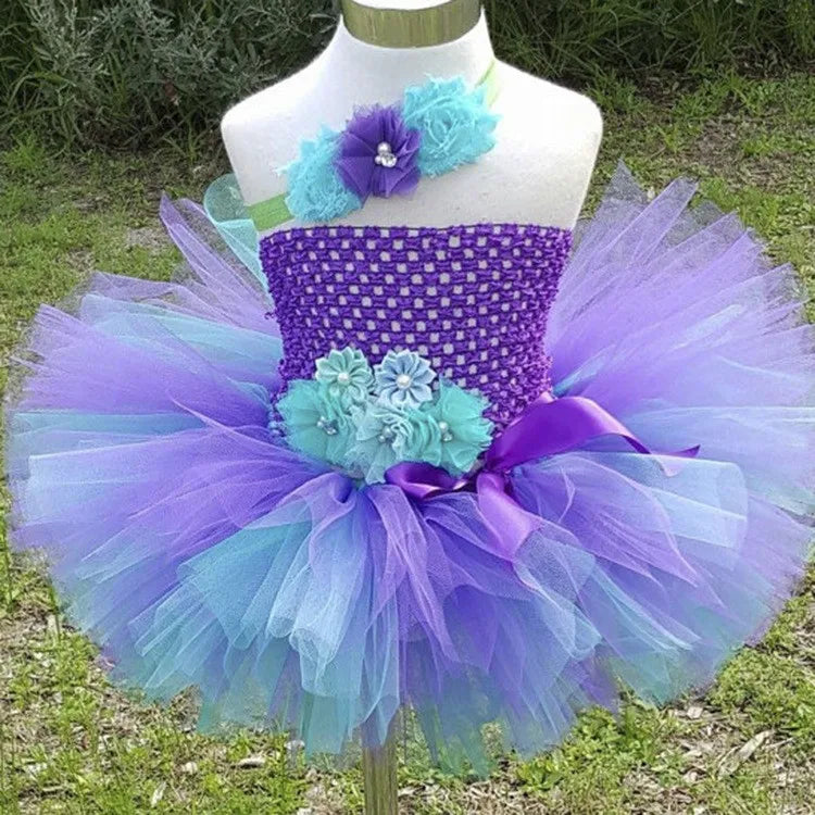 Fairy Tea Party Peacock Garden Fairy Rainbow Tutu Costume Kids