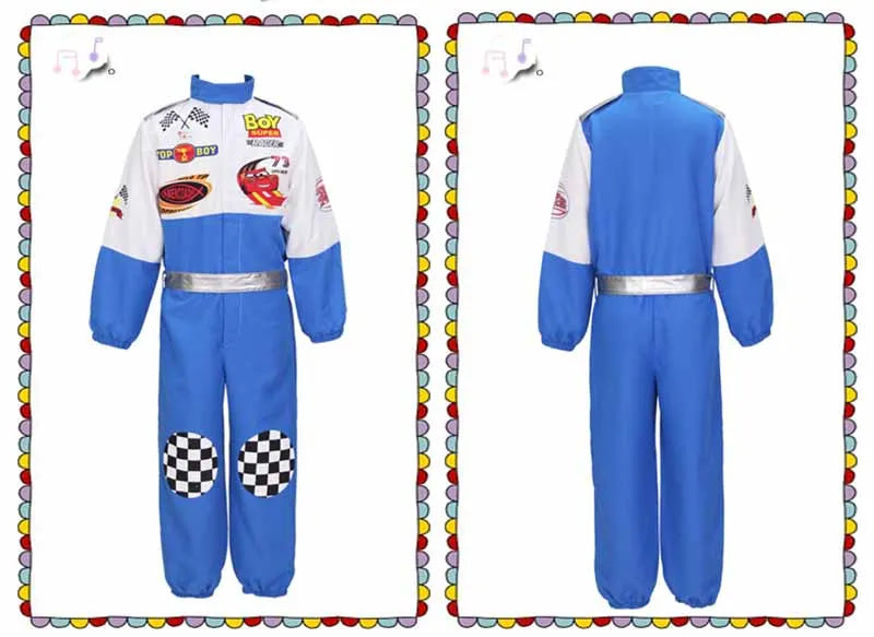 Racecar Driver Costume Kids Lightening Cars