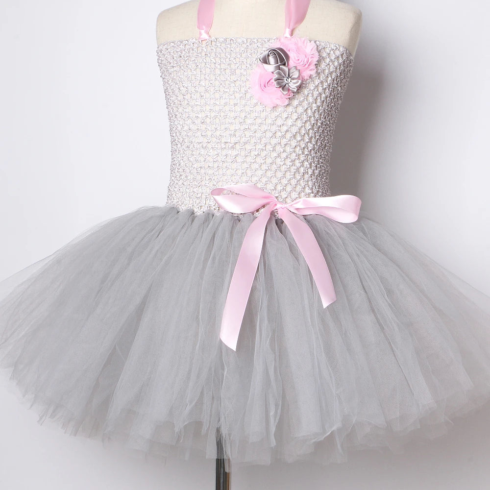 Mouse Costume Kids Grey Tutu