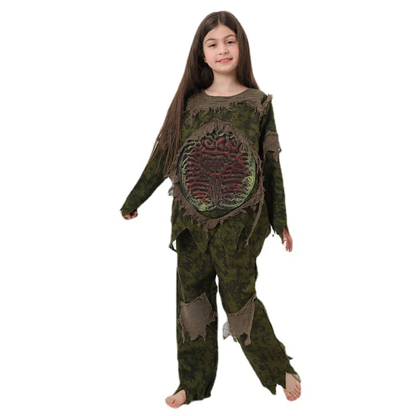 Swamp Monster Halloween Costumes for Kids Ghost Zombie Mask Camouflage