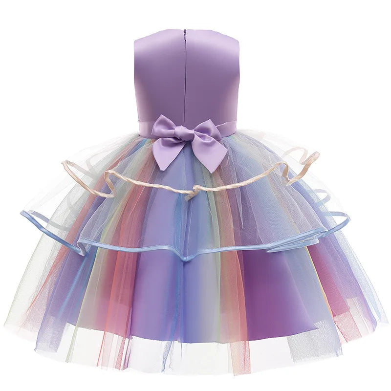 Unicorn Tutu Costume Pastel Rainbow Princess Kids