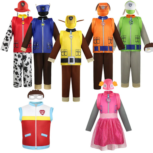 PAW Patrol Kids Costume Chase  Marshall Rubble Rocky Ryder Skye Zuma