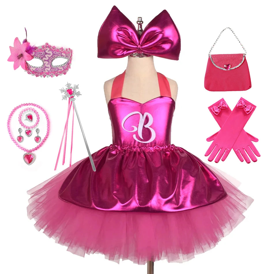 Barbie Hot Pink Tutu Costume Dress Kids