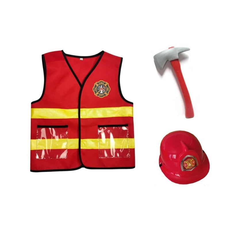 Firefighter Costume Set Kids 6pc