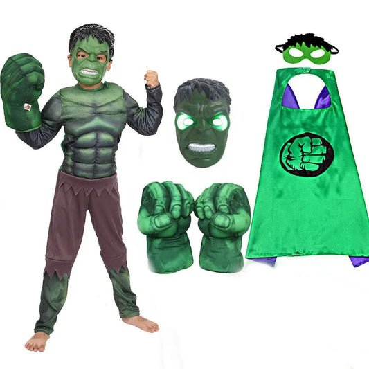 Hulk Costume and Glove and Glove Launcher kids