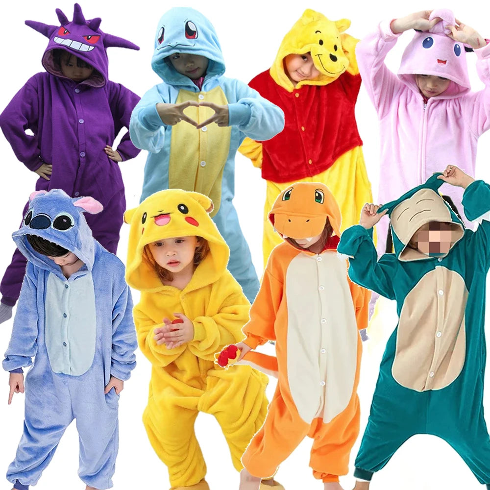 Pokemon Jigglypuff Pikachu Gengar Snorlax Bulbasaur Squirtle Charmander Costume Kids