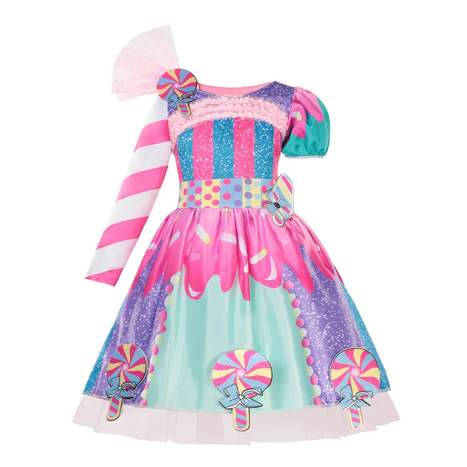 Princess Candy Dress CandyLand lollipop Costume Kids Tutu