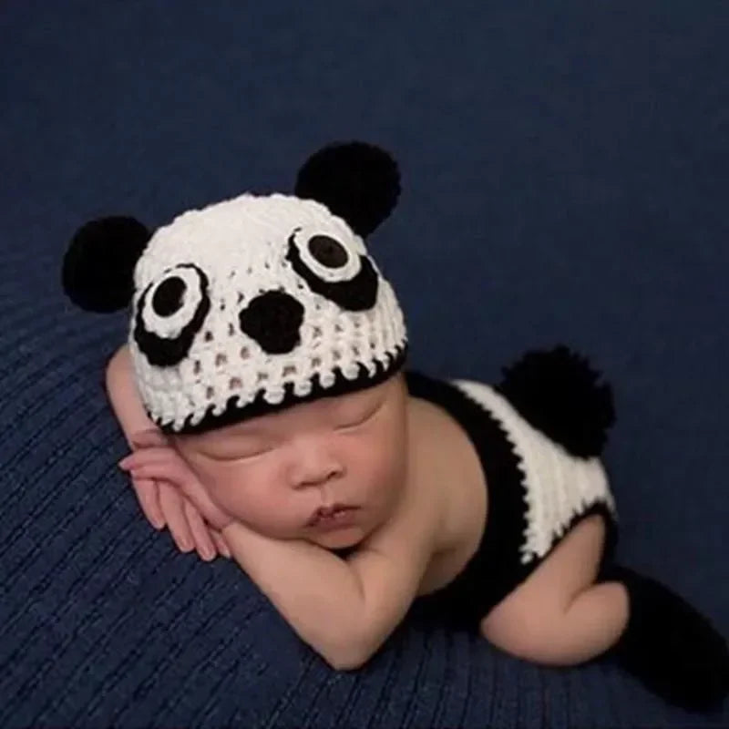 Newborn Costume Crochet Kids Infant Animals Dino Ogre Bunny Lion Bee Snail Fox