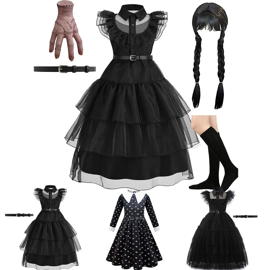 Wednesday Costume Dress Sets Kids