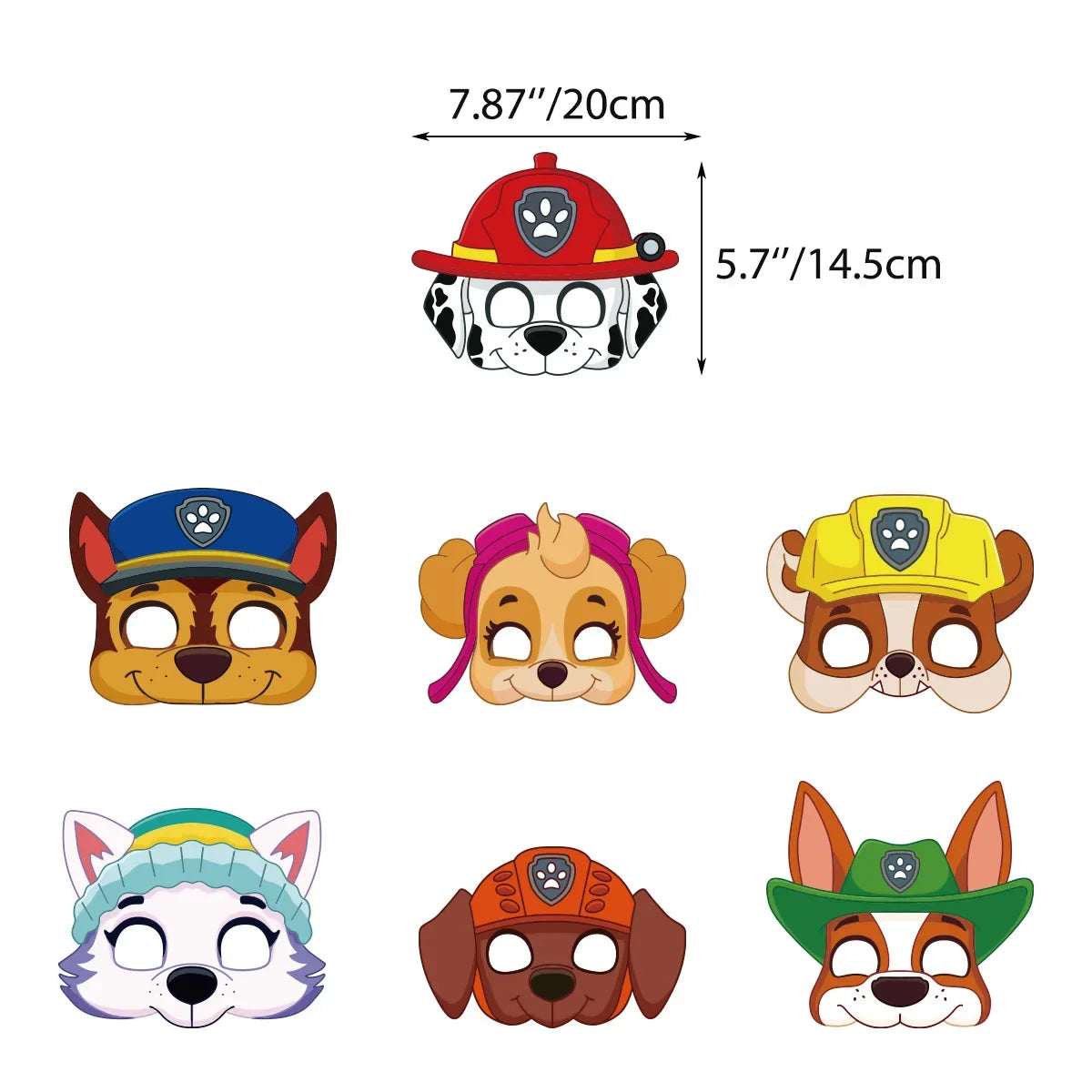 Paw Patrol Toys Cartoon Masks Kids 12 Pcs/set