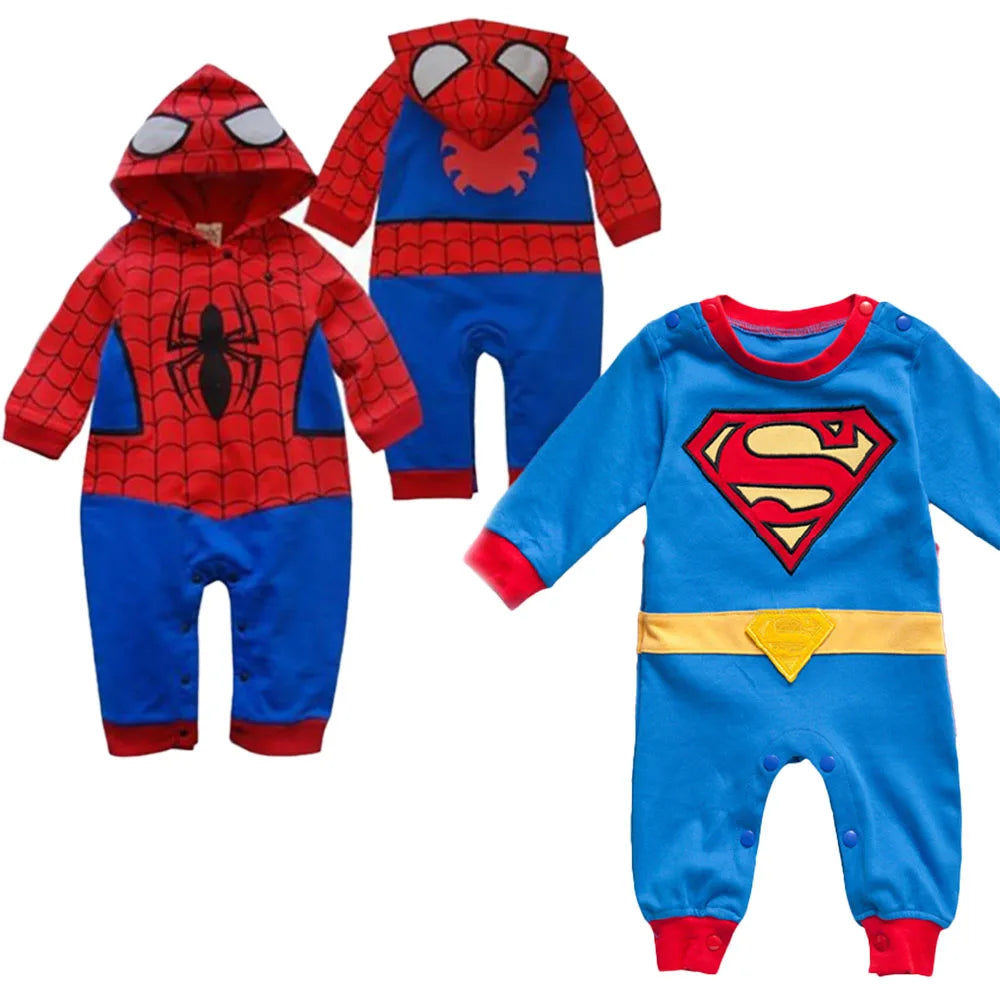 Marvel DC Superman Spiderman Superhero Costume Baby Toddler