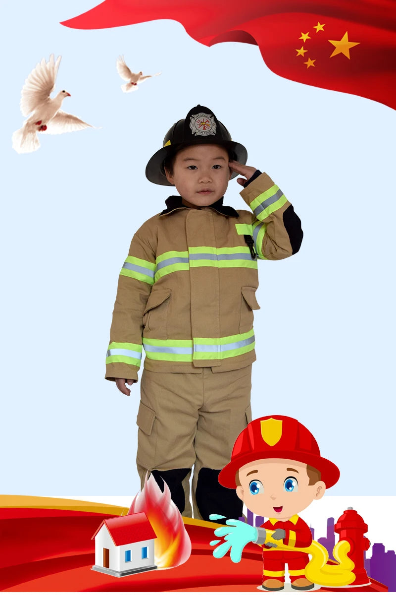 Fireman Firefighter Costume No Hat Kids