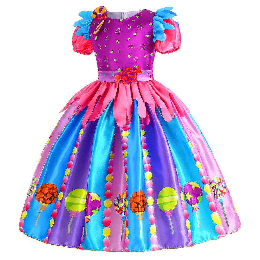 Princess Candy Dress CandyLand lollipop Costume Kids Tutu