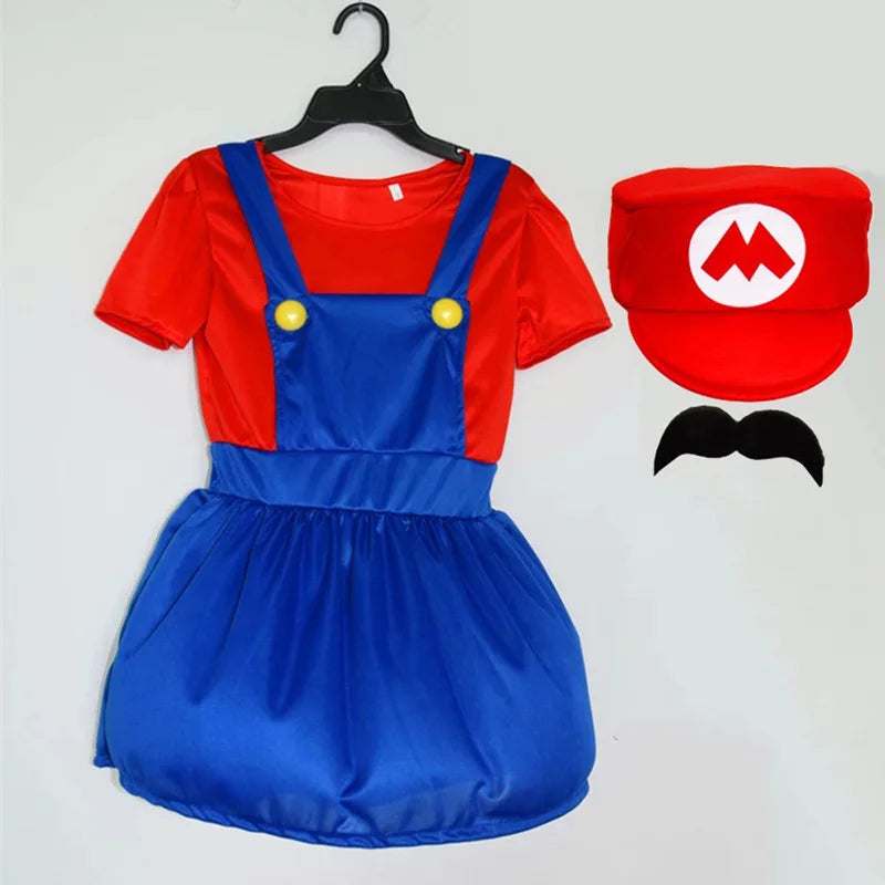 Super Mario Luigi Costume Kids