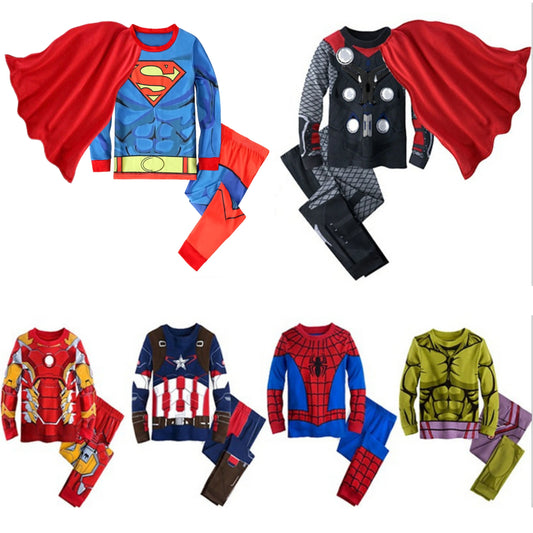 Marvel DC Superhero Avengers Pajamas Thor Superman Iron Man Hulk SpiderMan BatMan Captain America