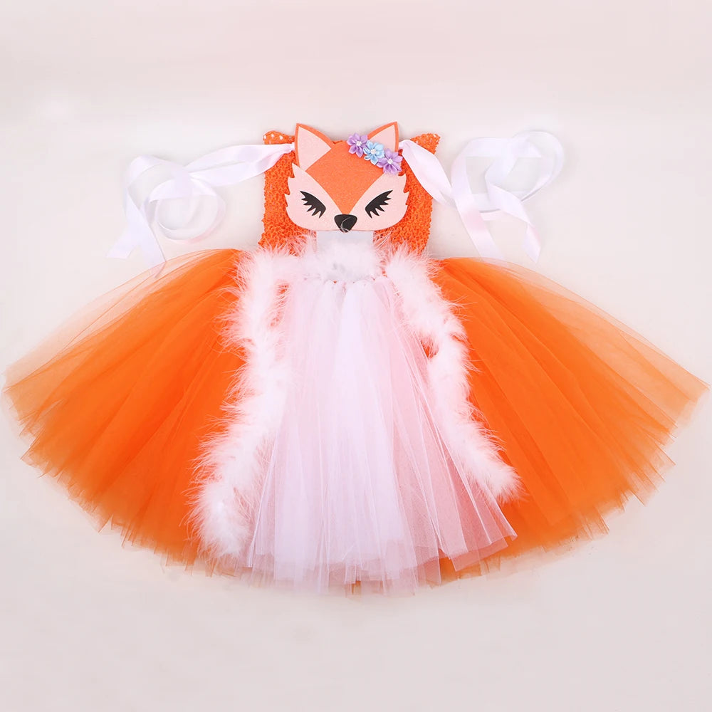 Fox Tutu Dress Costume Kids