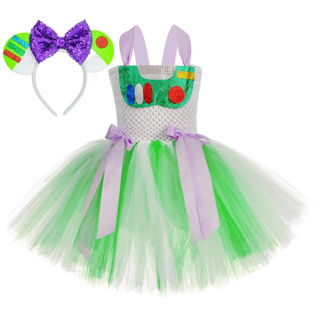 Toy Story Buzz Lightyear Tutu Dress Costume Kids