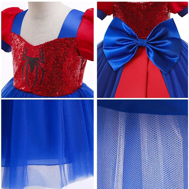 Marvel Spider Girl tutu Costumes Kids Sequin