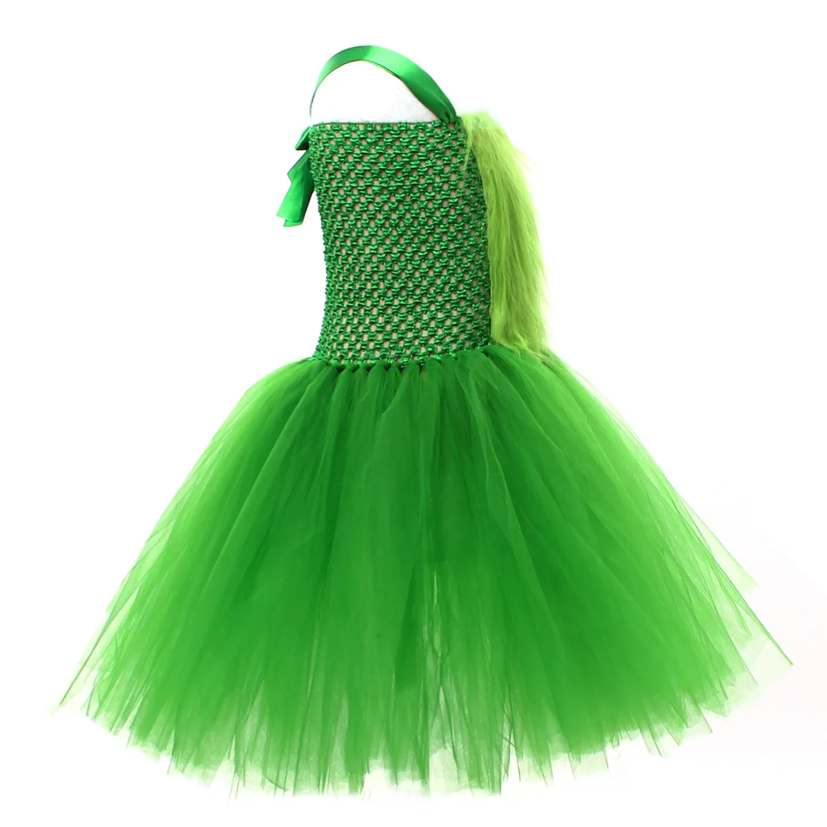 Green Furry Monster Grinch Costume Kids