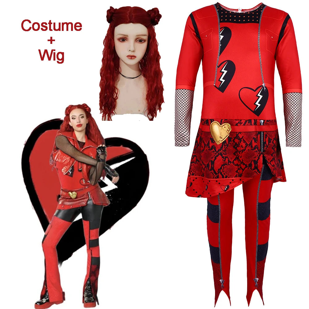 Descendants 4 Red Costume Kids Movie The Rise of Red Chloe l