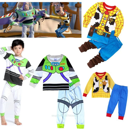 Toy Story Marvel Superhero pajamas Costume Kids Buzz, Woody, Spiderman, IronMan, Jessie, Captain America