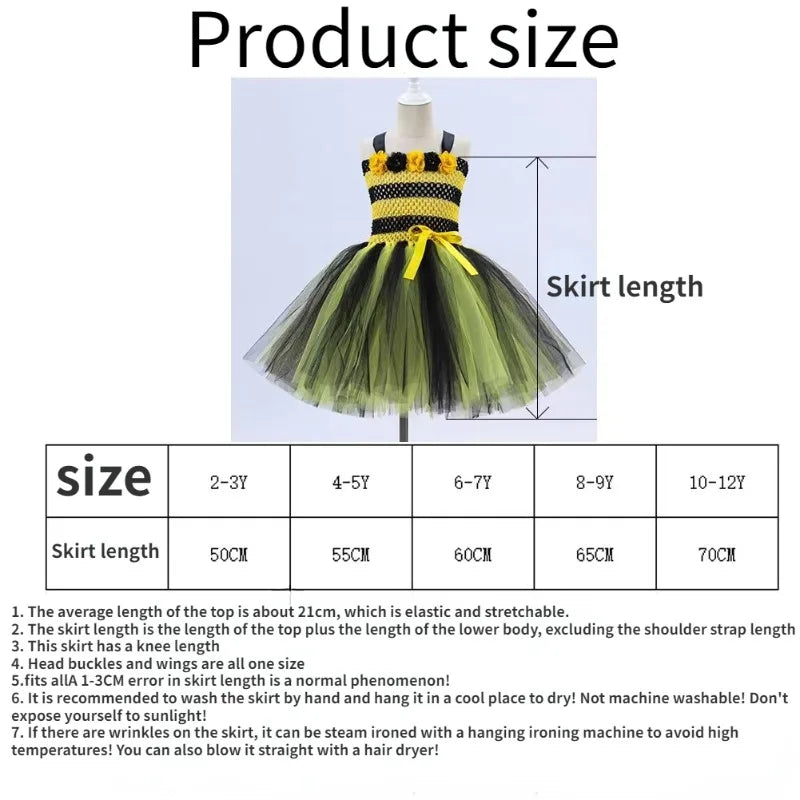 Bee Tutu Dress Costume Kids