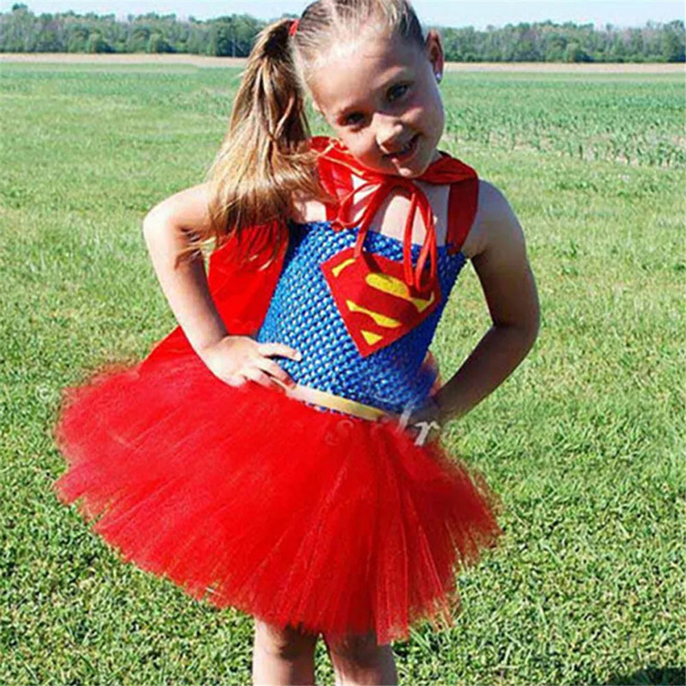 DC Superhero Supergirl Tutu costume dress kids super cute