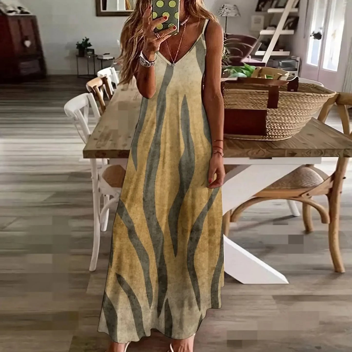 Tiger Sleeveless Maxi Dress