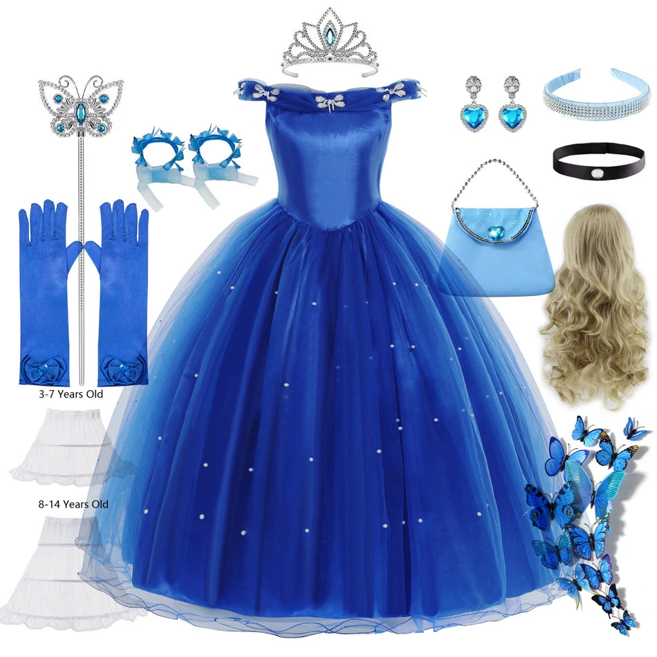 Cinderella Dress Princess Costumes Kids