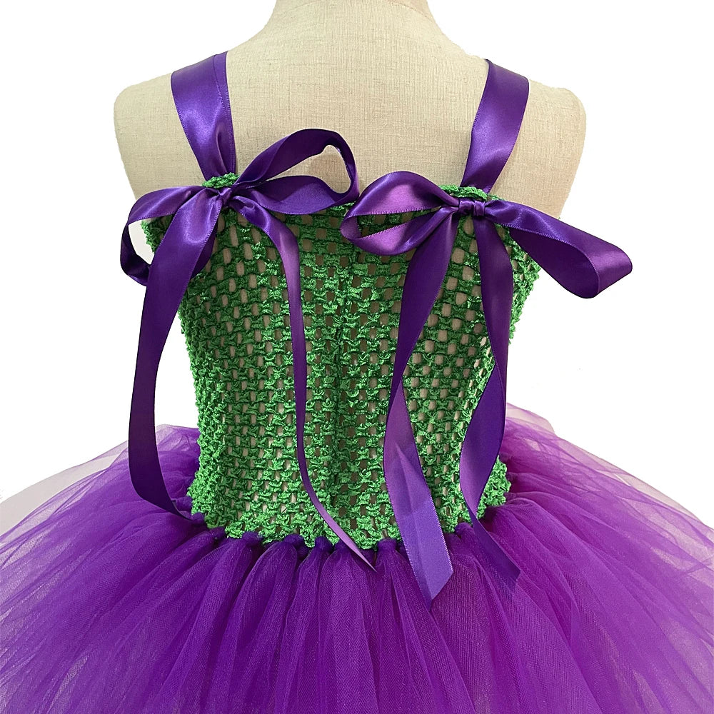 Hulk Tutu Dress Costume Kids Purple Green