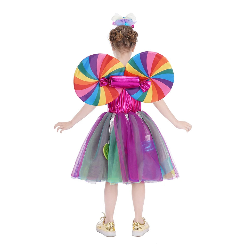 Princess Candy Dress CandyLand lollipop Costume Kids Tutu