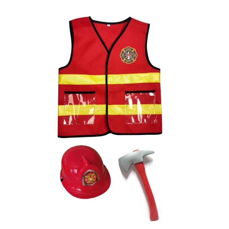 Firefighter Costume Set Kids 6pc