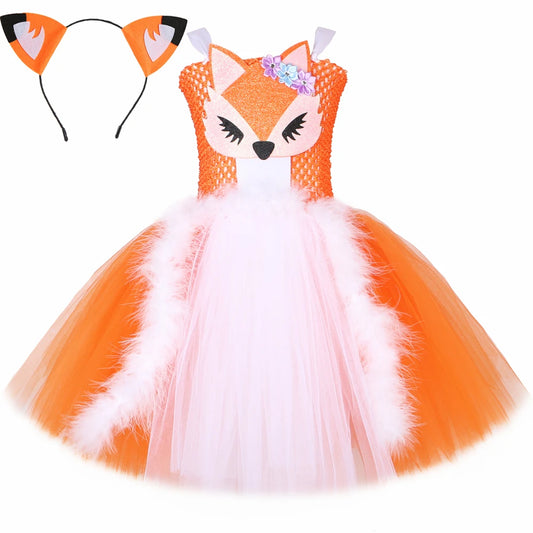 Fox Tutu Dress Costume Kids