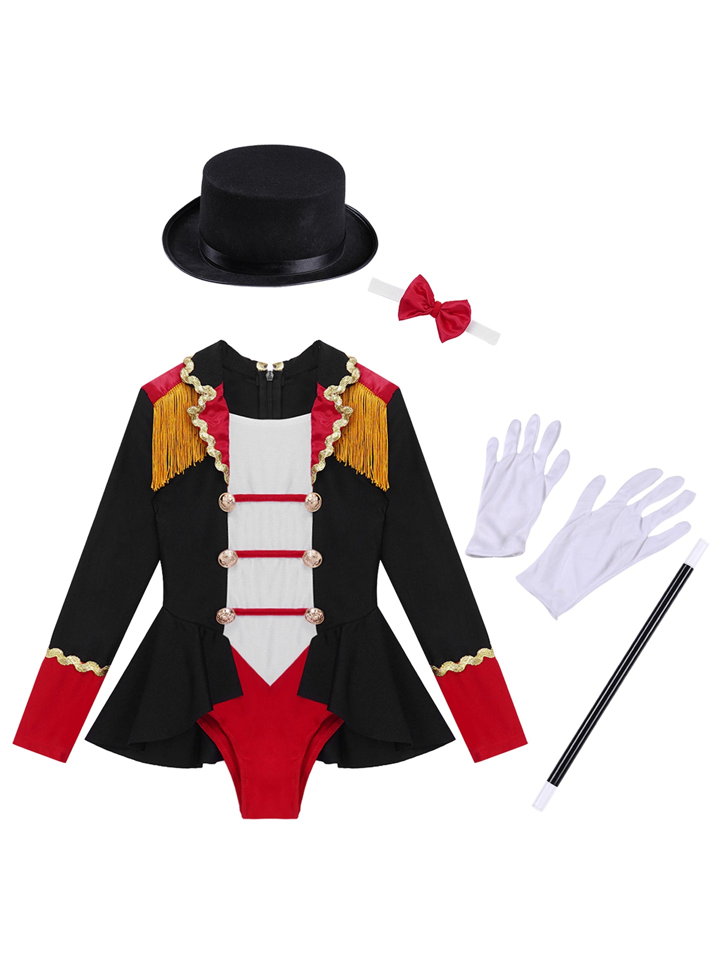 Circus Ringmaster Costume Magician Kids