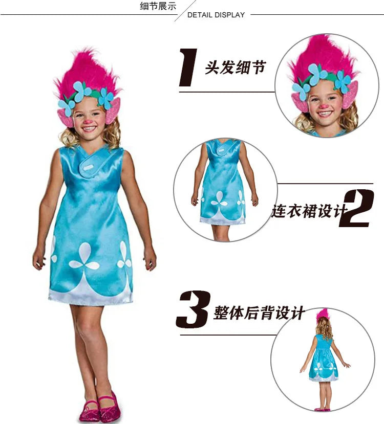 Trolls Costumes Branch Poppy Kids