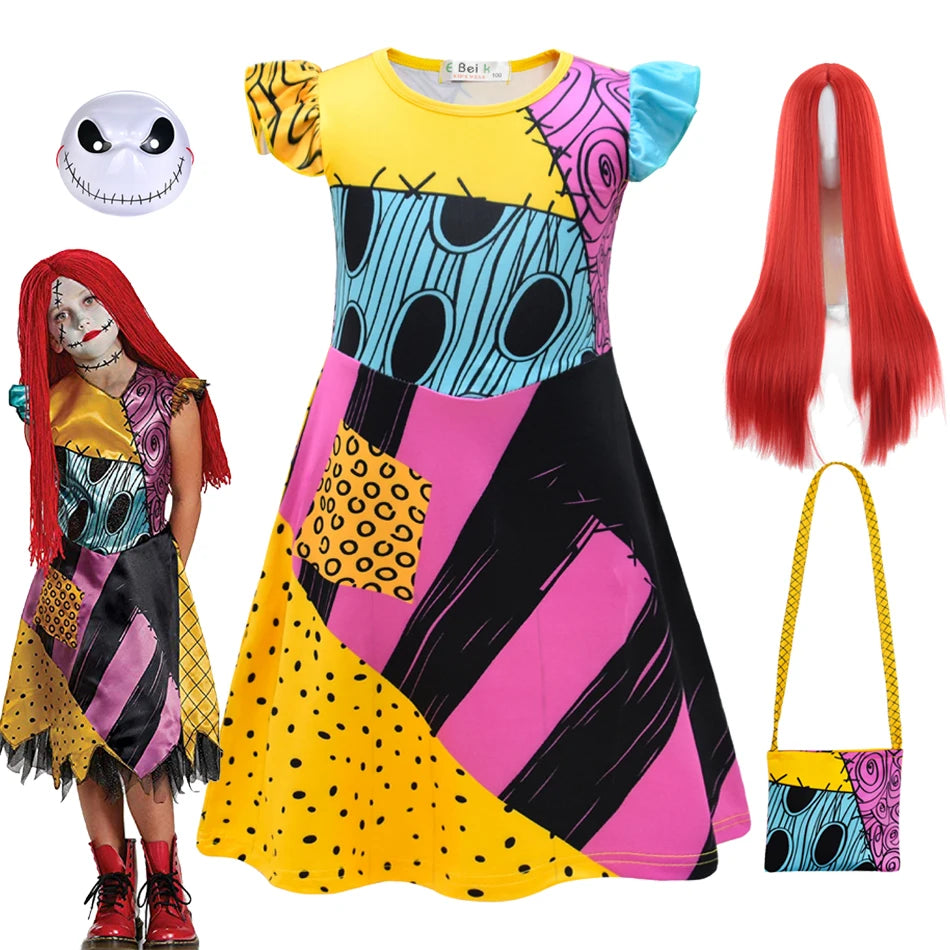 Nightmare Sally Before Christmas Costume Gothic Kids