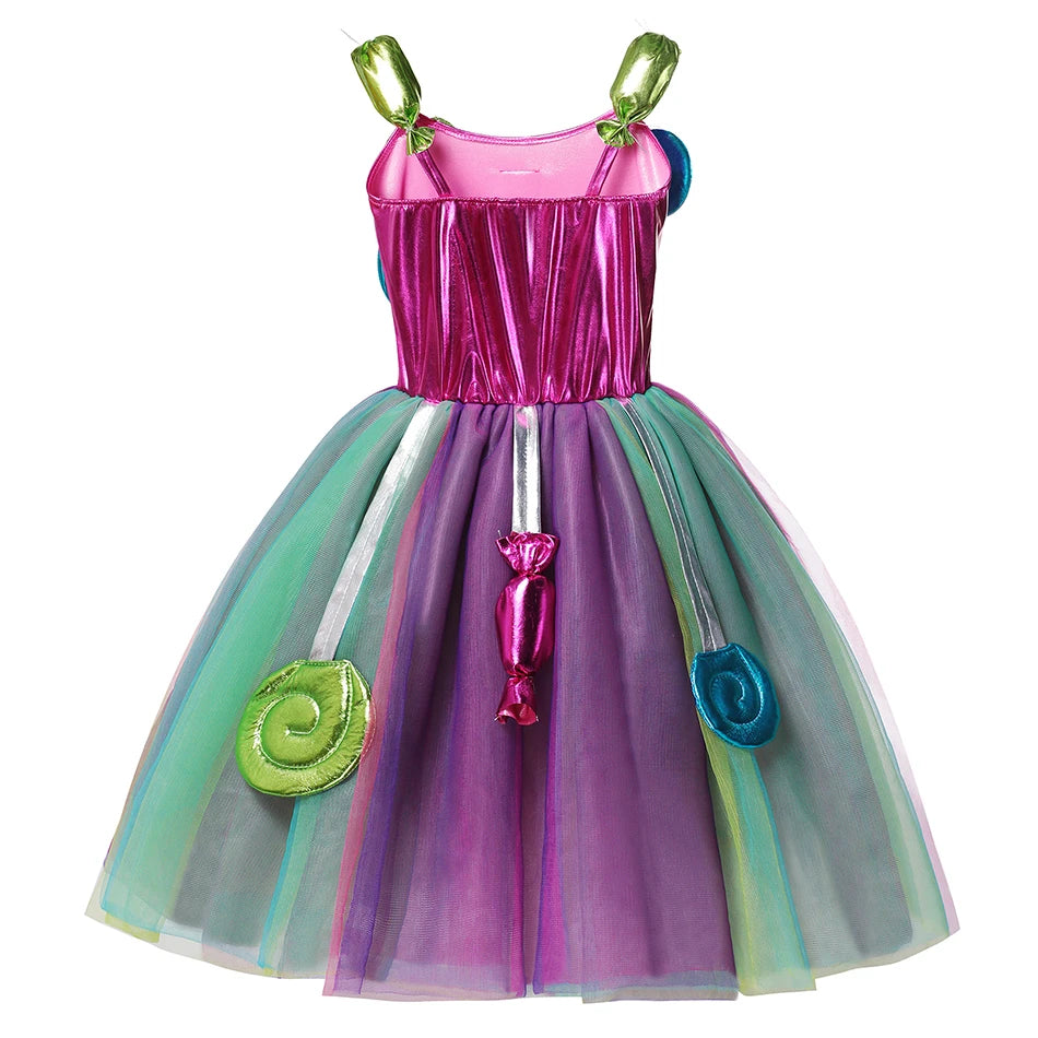 Princess Candy Dress CandyLand lollipop Costume Kids Tutu