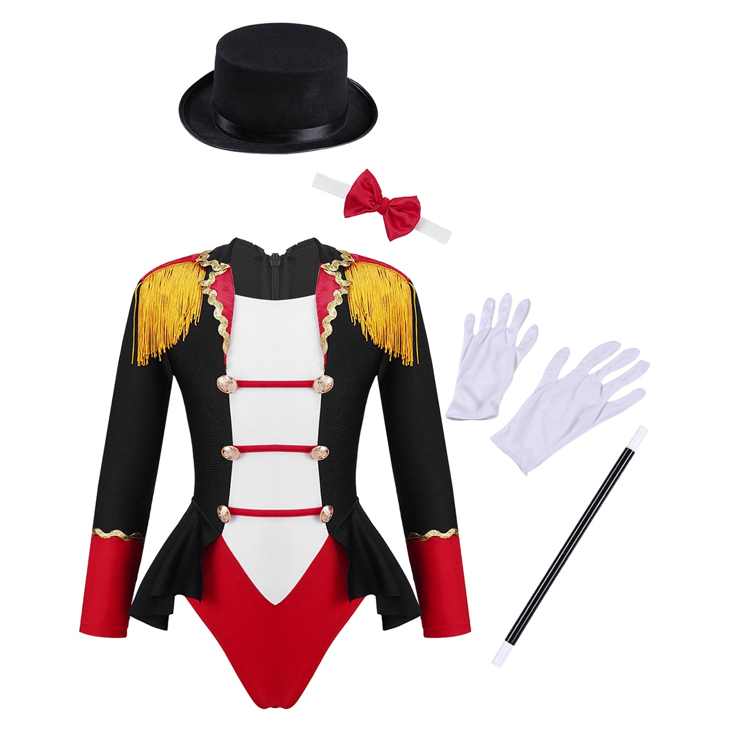 Circus Ringmaster Costume Magician Kids