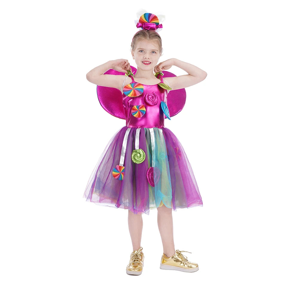 Princess Candy Dress CandyLand lollipop Costume Kids Tutu