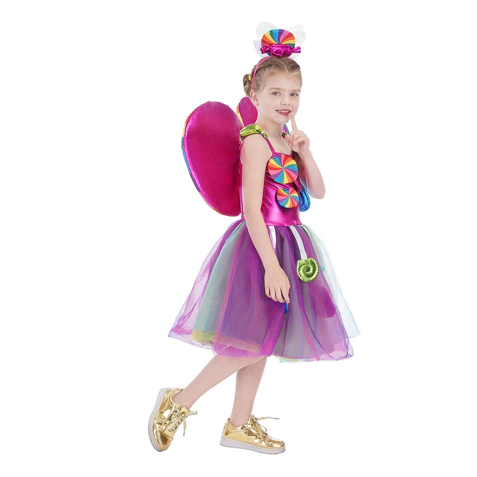 Princess Candy Dress CandyLand lollipop Costume Kids Tutu