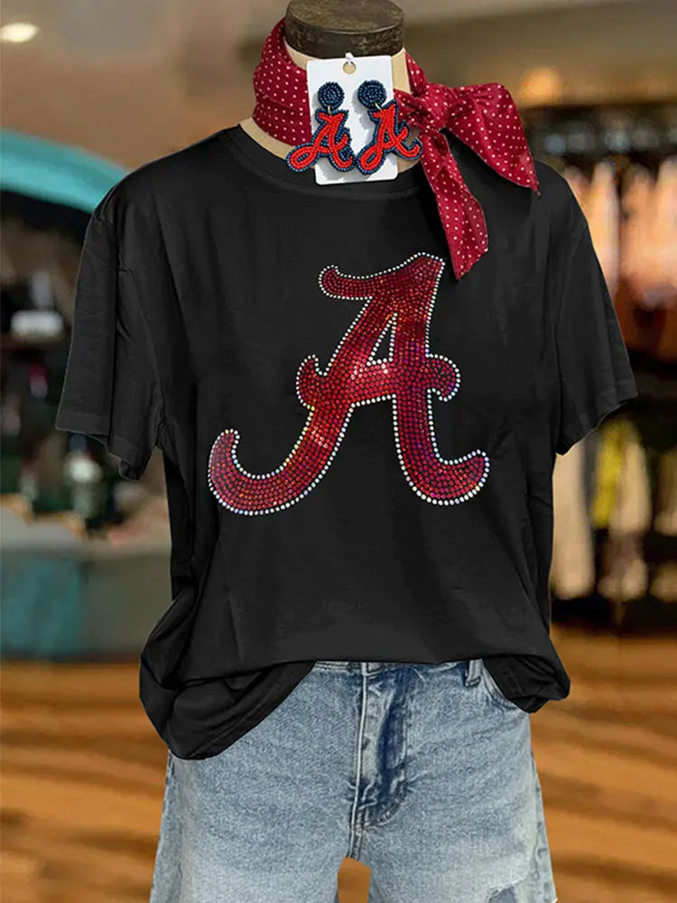 Alabama Roll Tide Gameday Sequins T-shirt