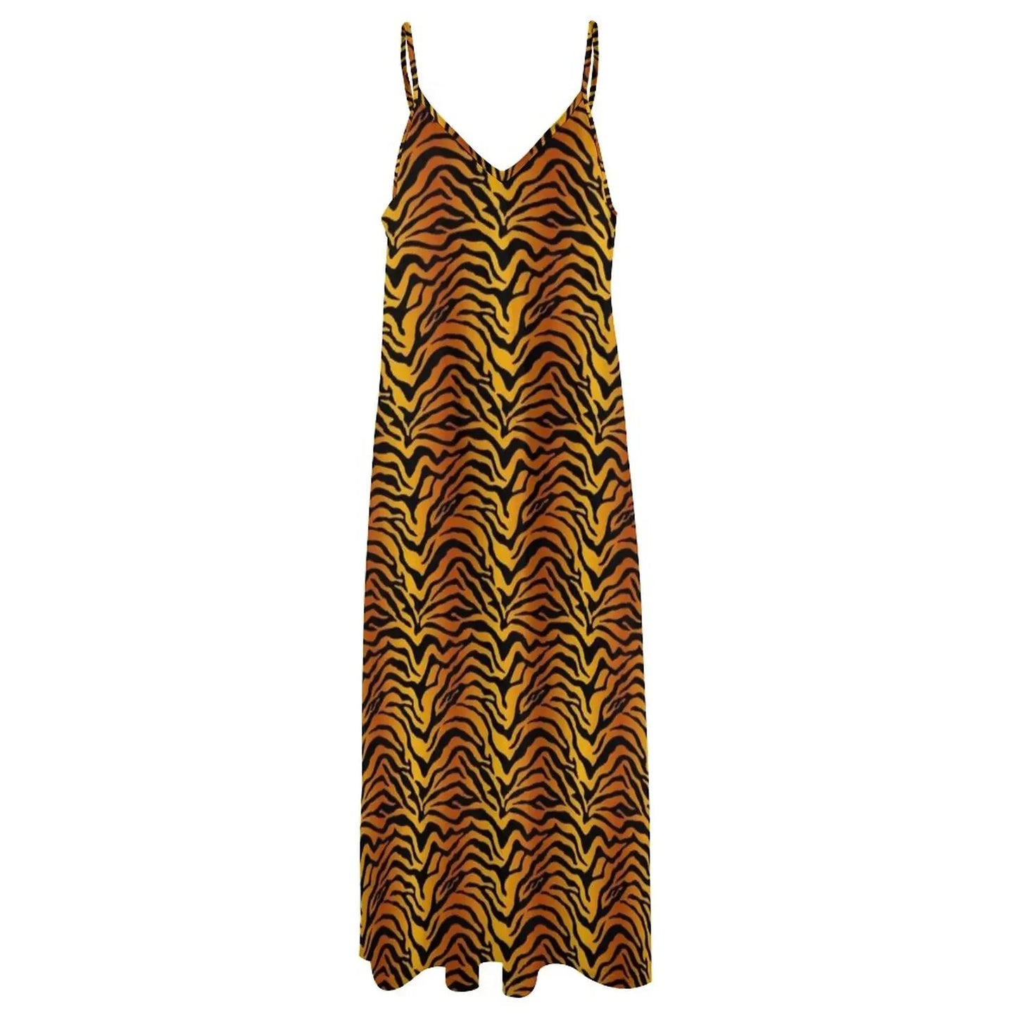 Tiger print Sleeveless Maxi Dress