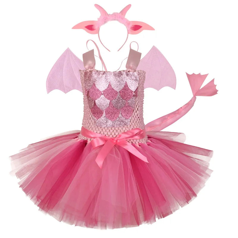 Dinosaur Tutu Pink Costume Kids Dino