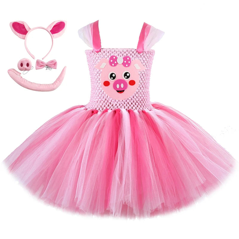 Pink Piglet Tutu Costume Kids