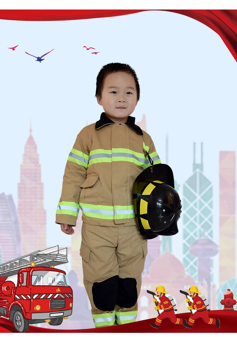 Fireman Firefighter Costume No Hat Kids