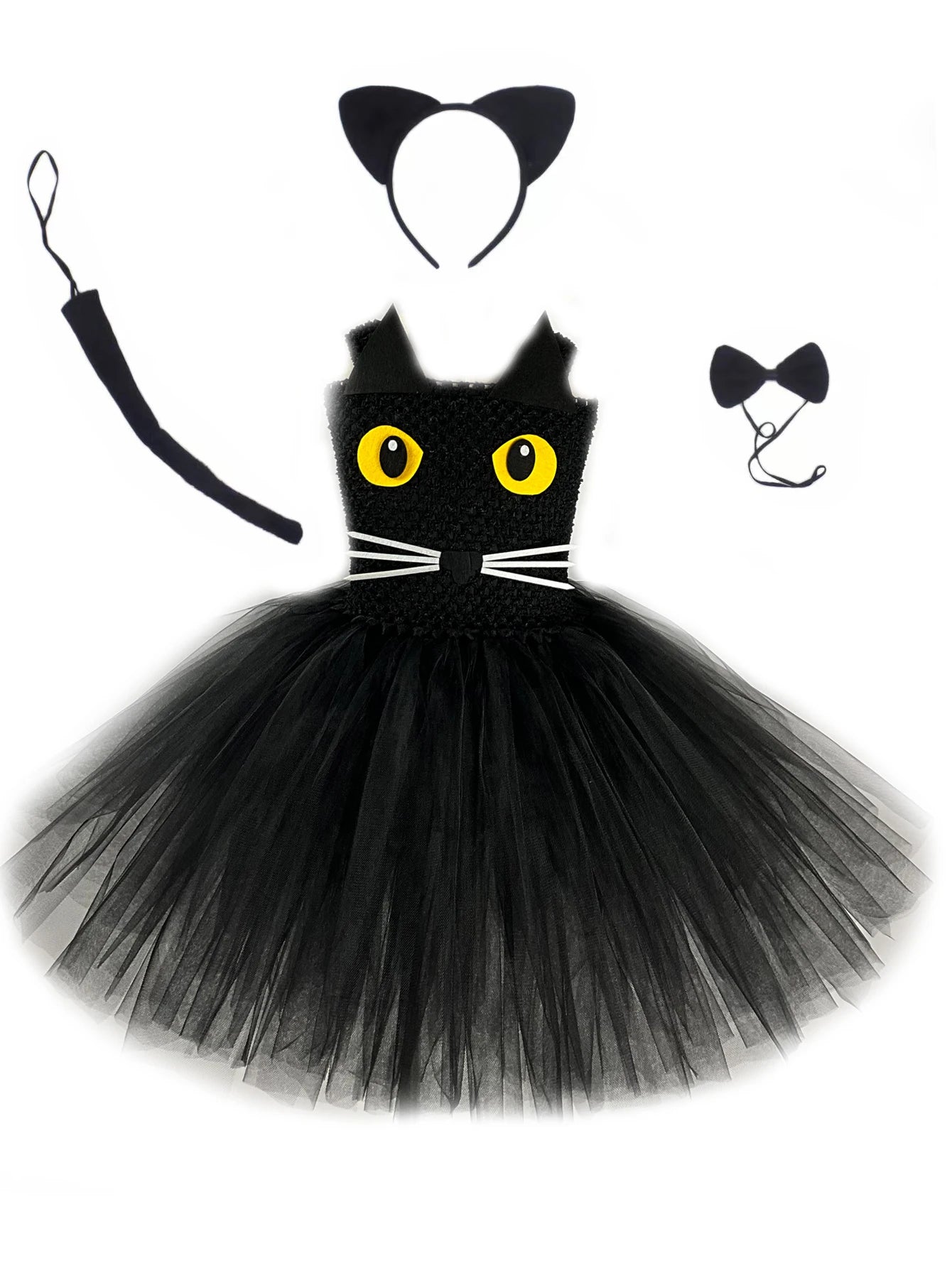 Black Cat Costume Tutu Kids