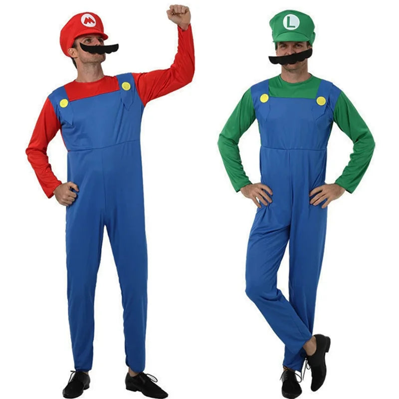 Super Mario Luigi Costume Kids