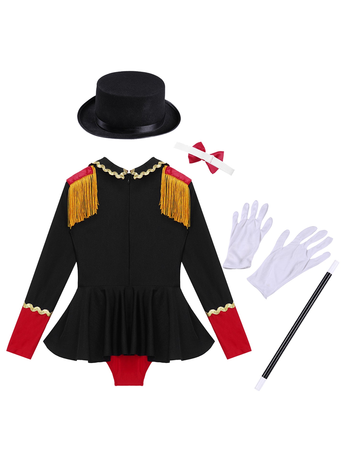 Circus Ringmaster Costume Magician Kids